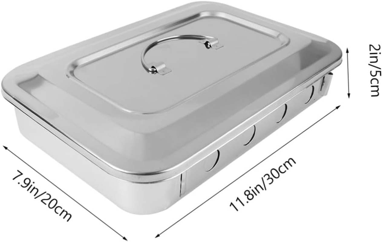 BIUDECO Stainless Steel Temperature Thermometer Disinfection Tray Soaking Box for Safe Sterilization and Convenient Use image number 1