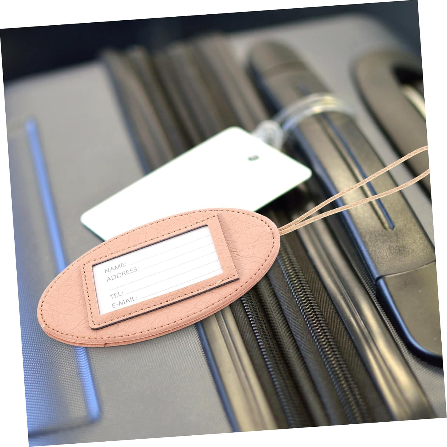 ROMISBABA Outdoor Luggage Identification Tags Pu Suitcase Labels Portable Name Tags Privacy for Easy Luggage Recognition image number 3