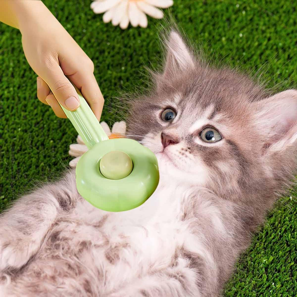 Flower Style Dog Brush Cat Brush,For Long & Short Haired Dogs Cats, Dog Grooming Brush for Shedding, Cat Grooming Brush Remove Loose Hair and Massage, Pet Grooming Brush image number 4