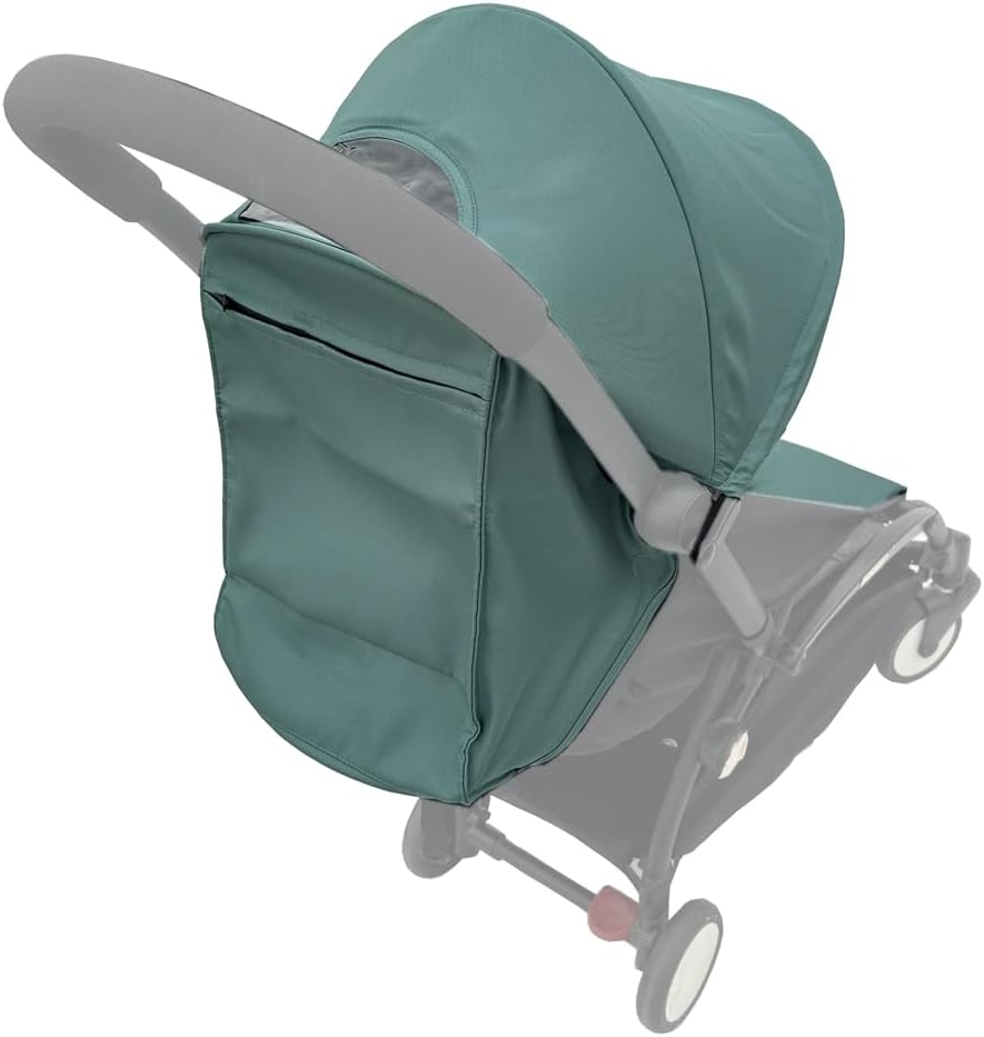 Baby Stroller Seat Cushion and Canopy Compatible with Babyzen YOYO 2 and YOYO+, Pushchair Accessories Replacement Kit, Waterproof Double-Layer Fabric (Aqua Blue)