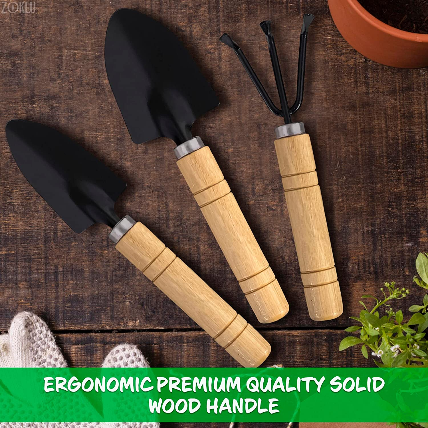 Hand Shovel for Gardening Trowel Garden Tool - Planting Tools Small Garden Rake Ergonomic Hand Tools Set Edging Shovel Indoor Plants Tools - Gardening Tools Heavy Duty Shovel Garden Tool Set image number 4