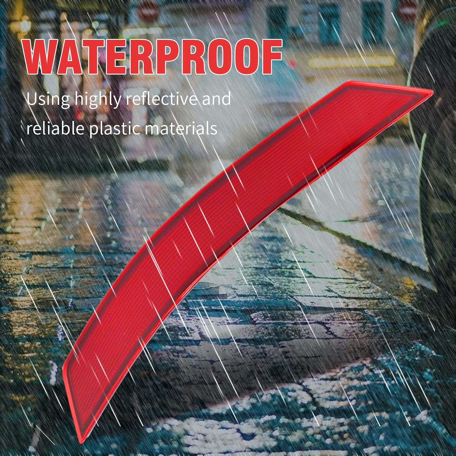 MDEOOSKY Rear Bumper Reflector Assembly Left & Right Pair Set Replacement for Mercedes-Benz W164 ML320 ML350 ML500 2008-2011 Replaces &lrm;1648200374 1648200674 image number 2