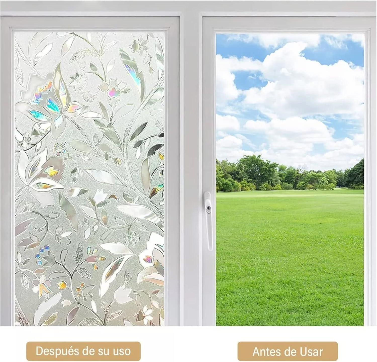 Window Decorations 60X300Cm 3D Pattern Self Adhesive Window Privacy Film Static Cling Window Sticker for Home Office