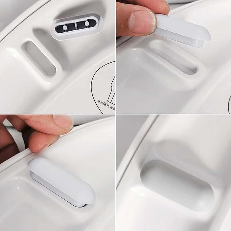 20Pack Toilet WC Seat Buffer Set, Standard Universal Toilet Seat Buffer, Toilet Seat Bumpers, Noise Dampening Bumpers Gasket Toilet Seat Replacement Cushioning Pads for Home Hotel Bathroom (White) image number 1
