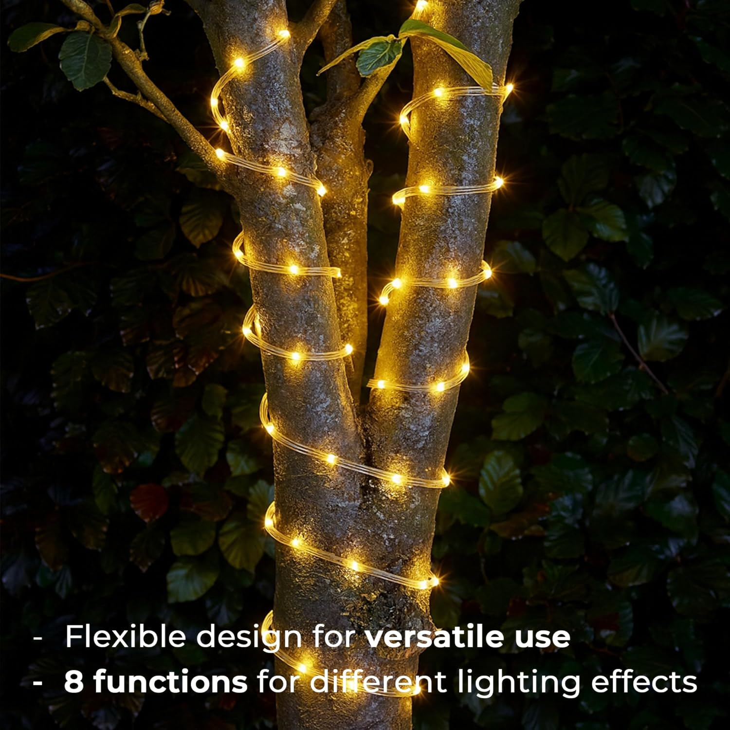 10M LED Connectable Rope Light - 8 Colour Options - Warm White - Blue image number 2