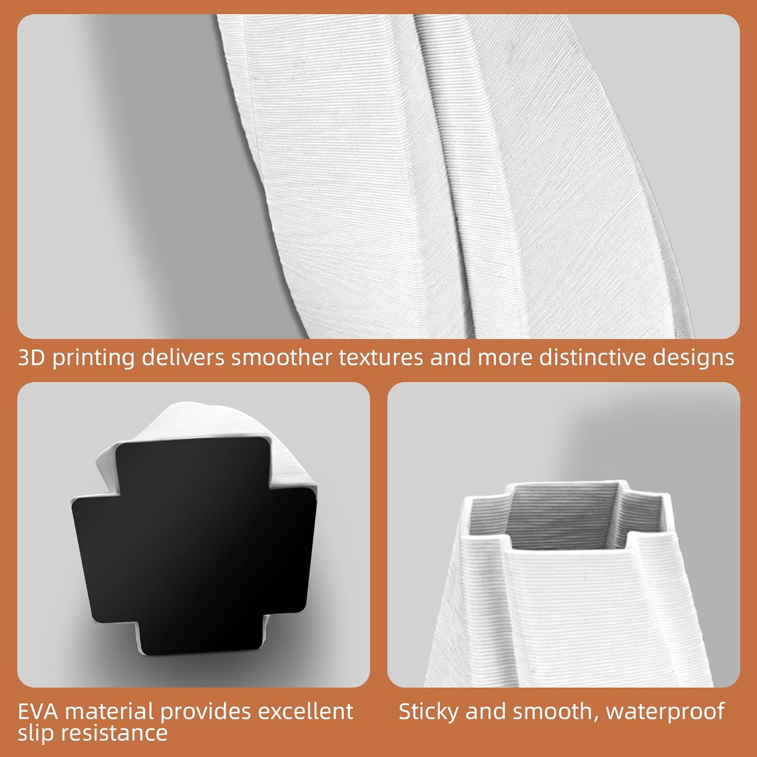 Ballarart CO Ceramic Vase for Home Decor - White Flower Vase Living Room Decor, Modern Decorative Vase with Anti-Slip EVA Base image number 3