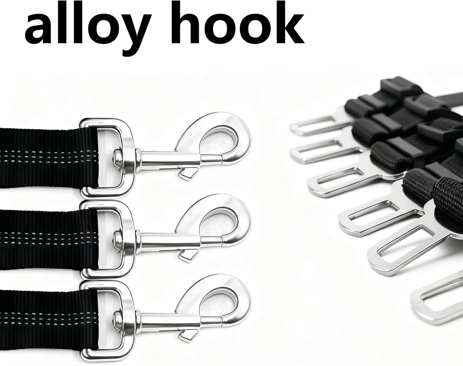 Adjustable Dog Seat Belt&mdash; 20-35 Inch Small Dog Harness with Extendable Bungee Leash .For Car Travel and Dog Carrier Pet Safety Vehicle Accessories/Black