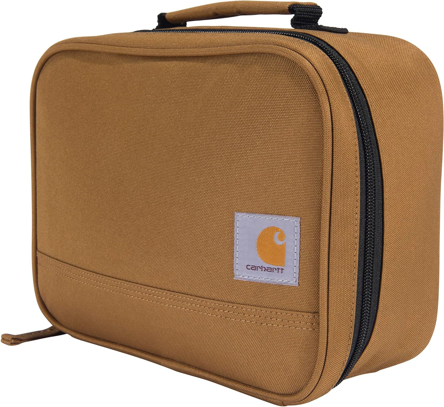 Carhartt Insulated 4 Can Lunch Cooler, Fully Insulated, Durable Water Resistant Cooler, Essential Lunch Cooler (Carhartt Brown)