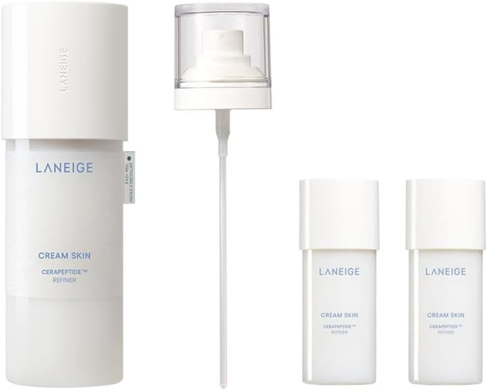 Cream Skin Refiner Toner 170Ml Gift Set with Mist Pump & Travel Size Set 50Ml X 2EA. Korean Beauty Promotion Set for Laneige. image number 3