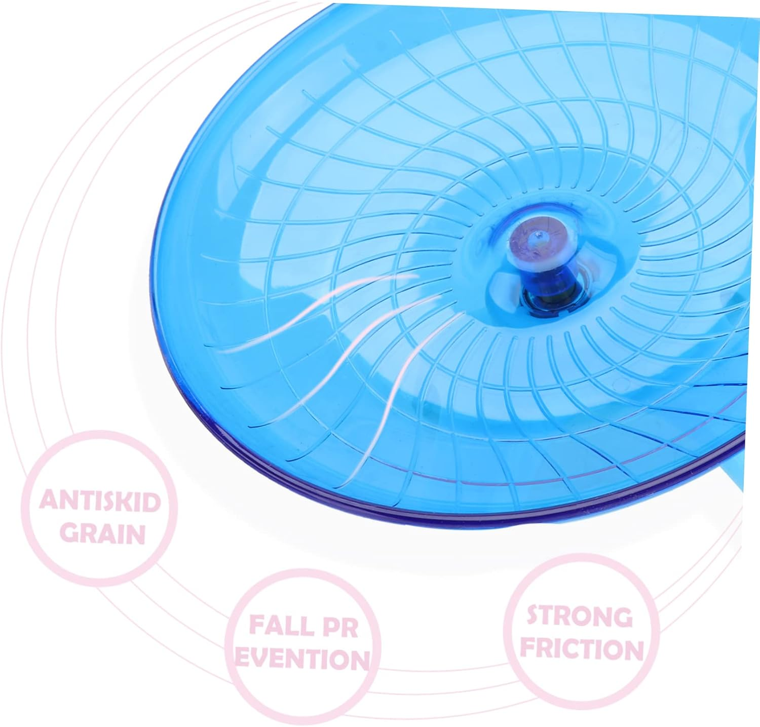 TEHAUX Hamster Hedgehog Run Disc Exercise Wheel Pet Toy Non Run Disc for Small Pets Guinea Pig Toys - Blue image number 3