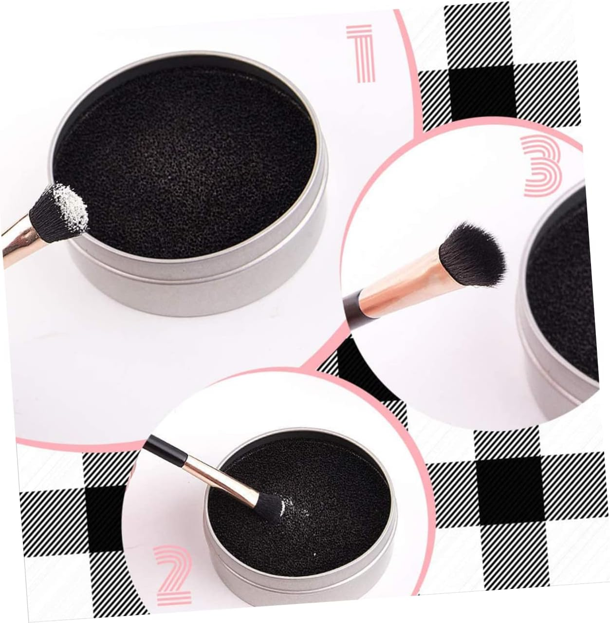 GLEAVI Set De Maquillaje 1 Set Makeup Sponge Tools Face Sponge for Makeup Colour Brush Cleaner Makeup Brush Cleaner Makeup Powder Activated Carbon Sponge to Color Makeup Set image number 4