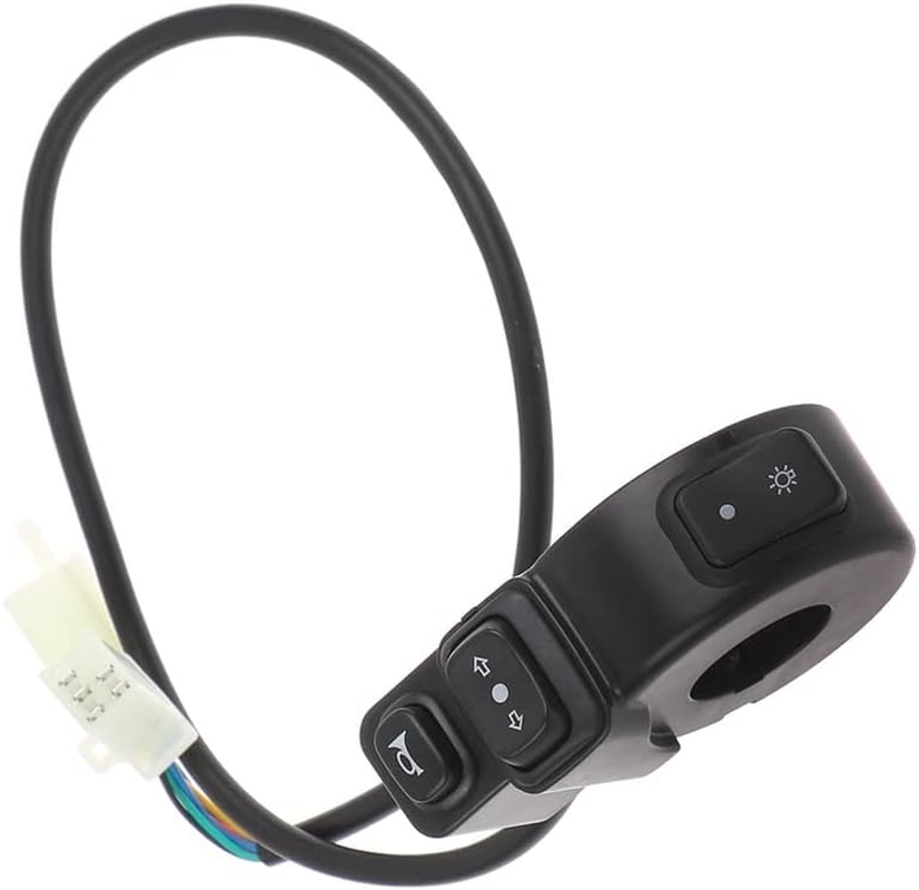 Brake Fog Light Switch for 22Mm Dia Handlebars Motorbike 3 In1 Motorcycle Switch Electric Bike Scooter ATV Quad Light Turn Signal Horn On/Off Button