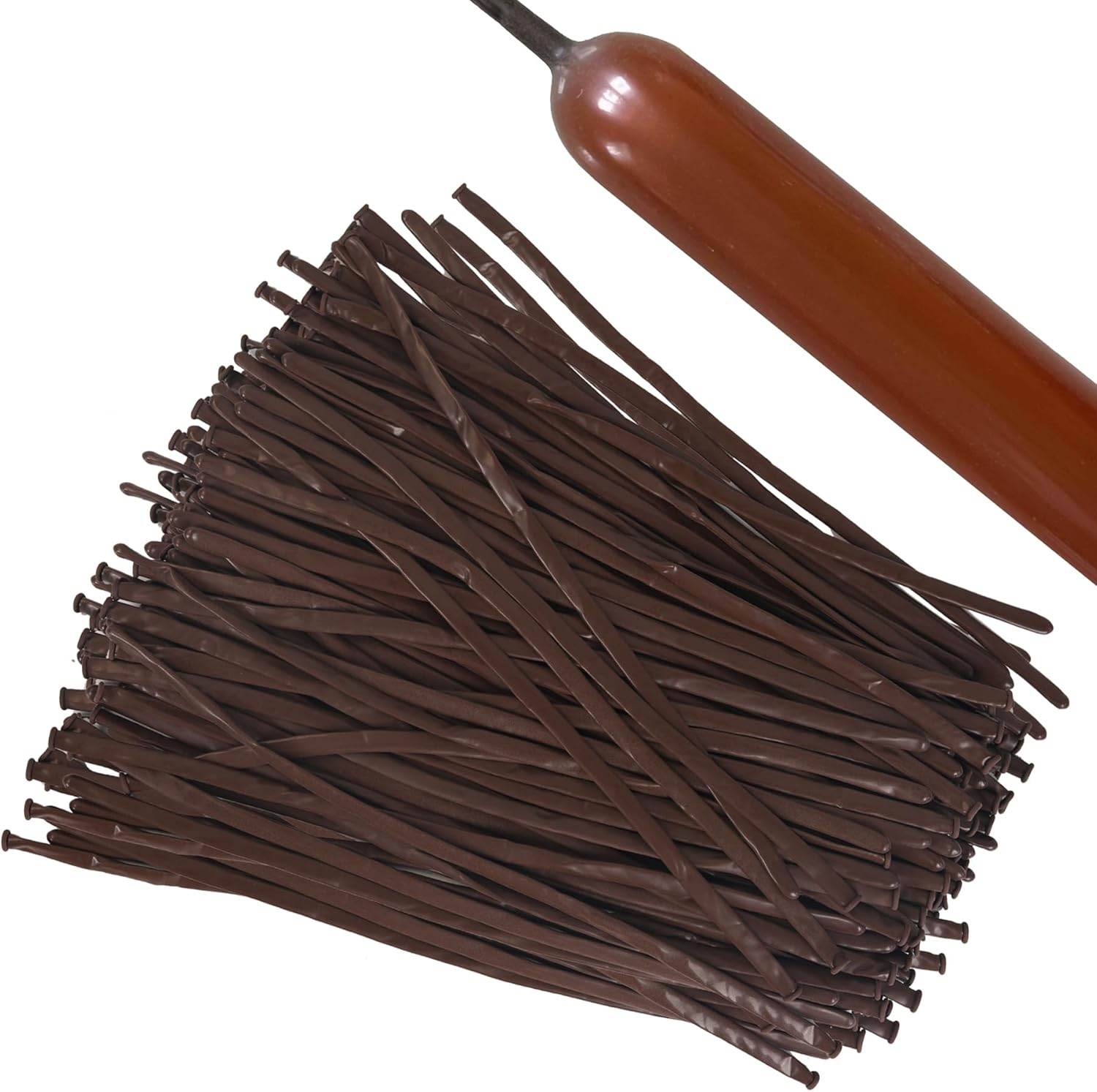 100Pcs Animals Twisting Balloons 260 Balloons Long Balloons Long Latex Balloons Garland for Birthday Wedding Party Decorations Supplies (Coffee) image number 1