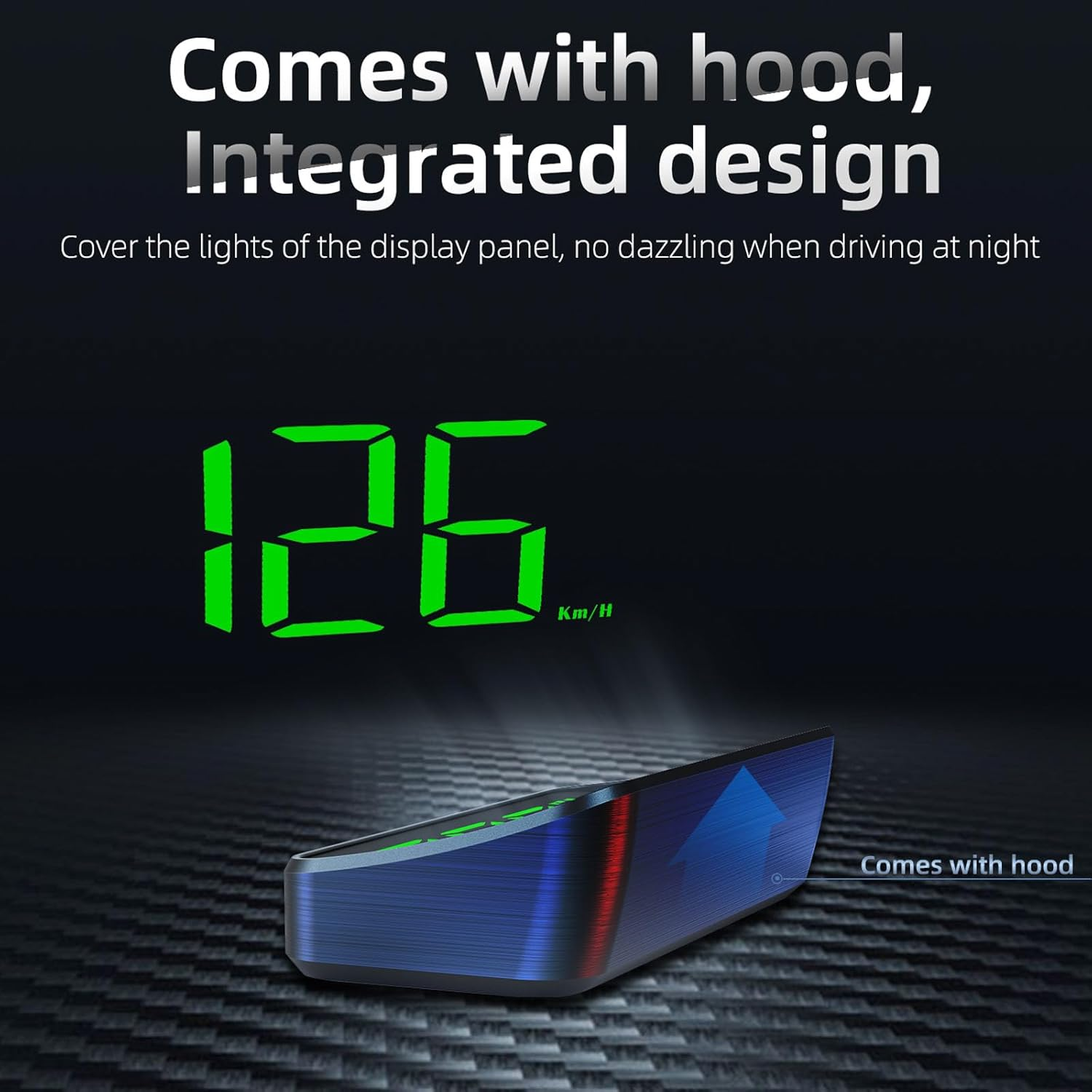 BLLYOGU Car GPS Head up Display Speedometer HUD Digital Windshield Projector Speed Meter KM/H Speed Unit for All Car Models (Green)