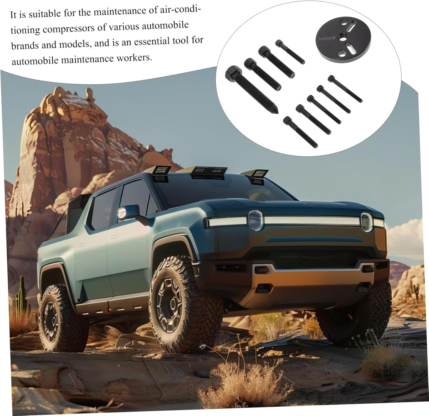 TOPPERFUN Air Conditioning Compressor Clutch Remover Puller Tool Kit for Car Truck Automotive Repair Includes Clutch Remover and Installer for Systems image number 2