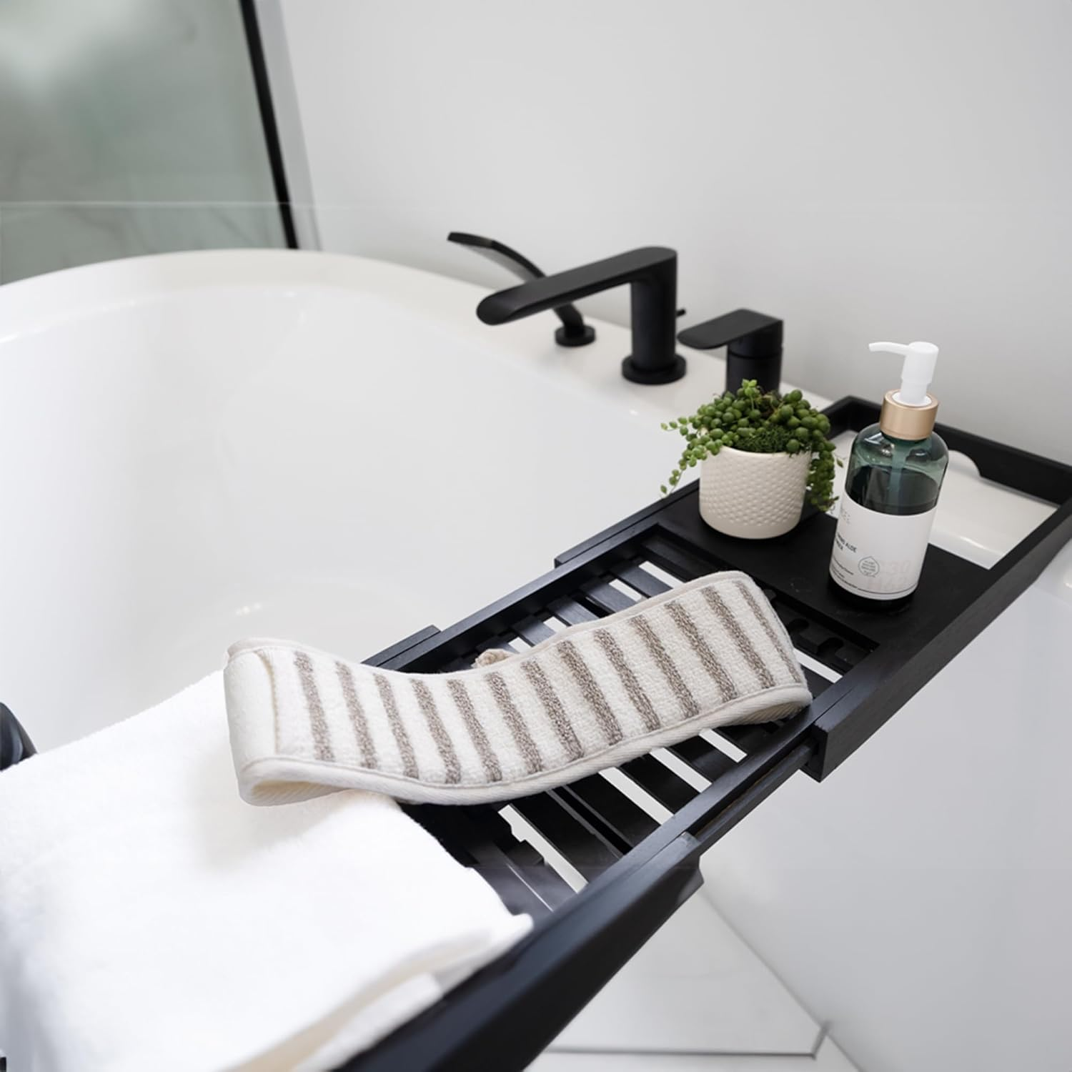 PG Goods Inc Natural Cotton Exfoliating Back Scrubber - Loofah Bath Luffa, Acne Cleaner for Shower, Body Wash Belt for Men and Women - Soft, Natural Washcloth-Compact Size image number 4