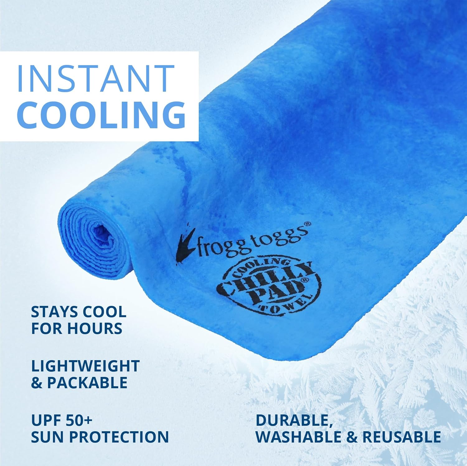 Proactive Sports Unisex Adult Towel, Longer than Microfiber Towels, Biodegradable the Original Chilly Pad Cooling Towel, Sky Blue, 33 X 13 US image number 6