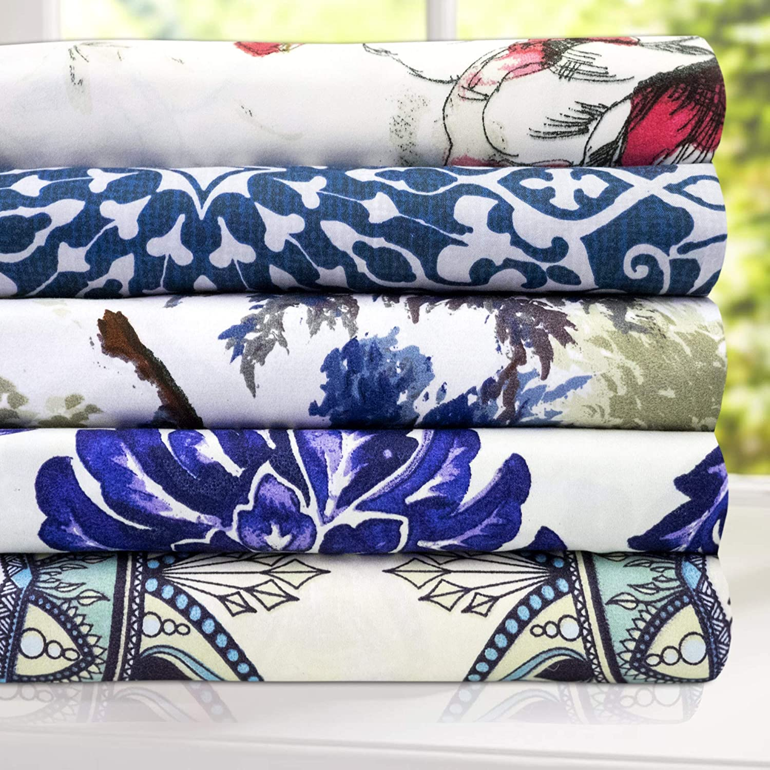 Sweet Home Collection 1800 Thread Count Bed Set Egyptian Quality Brushed Microfiber 4 Piece Deep Pocket Sheets, Full, Dolce image number 6