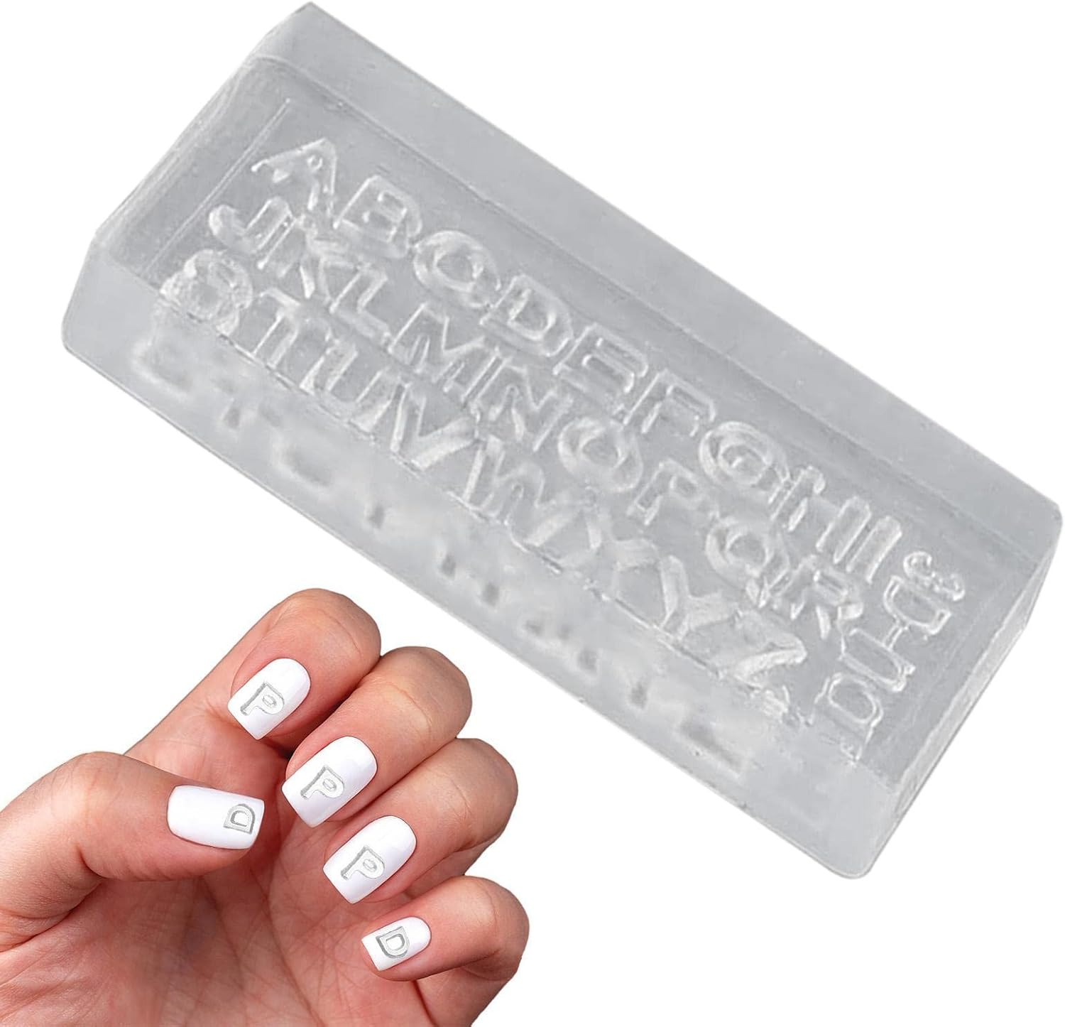 Yianyal Silicone Nail Charm Molds,Alphabet Resin Mold - Nail Charm Mold with 26 Letters Alphabet Design for Cell Phone image number 1