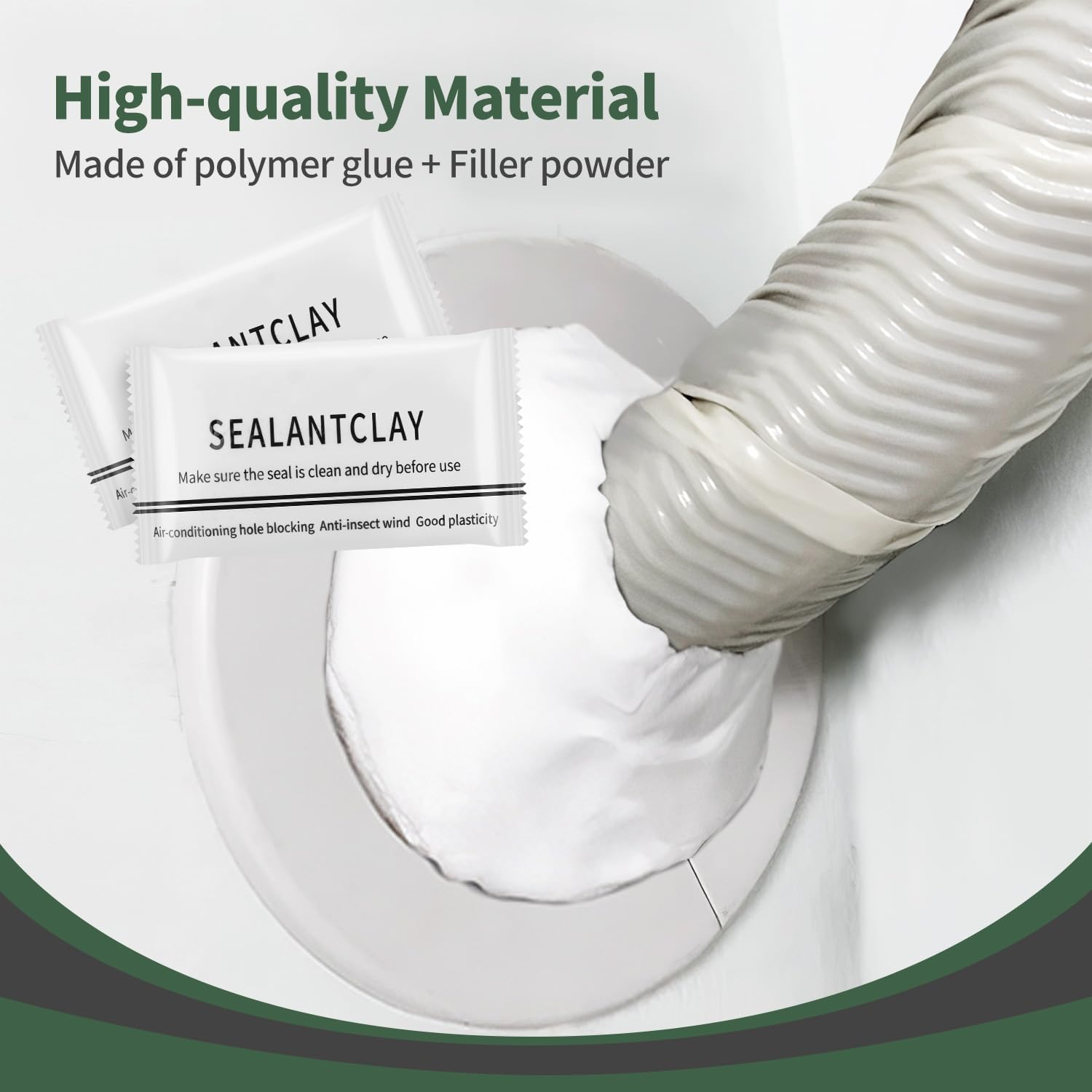 8Pcs Seal Putty Waterproof Duct Seal Repair Sealing Clay, Quick Mending Mud for Drain Connection, Wall Hole, Air Conditioning Hole (8) image number 1