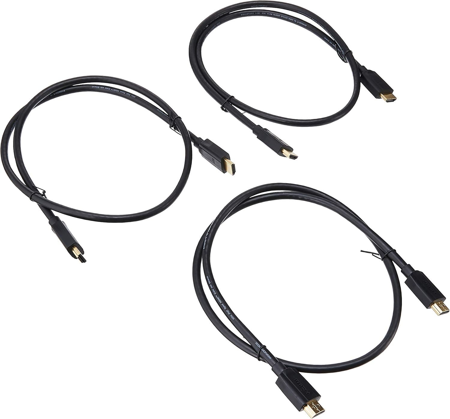 Monoprice 139480 Ultra 8K High Speed HDMI Cable - 3 Feet - Black (3-Pack) 48Gbps, 8K, Dynamic HDR, Earc, UHDTV, AMD Freesync - Dynamicview