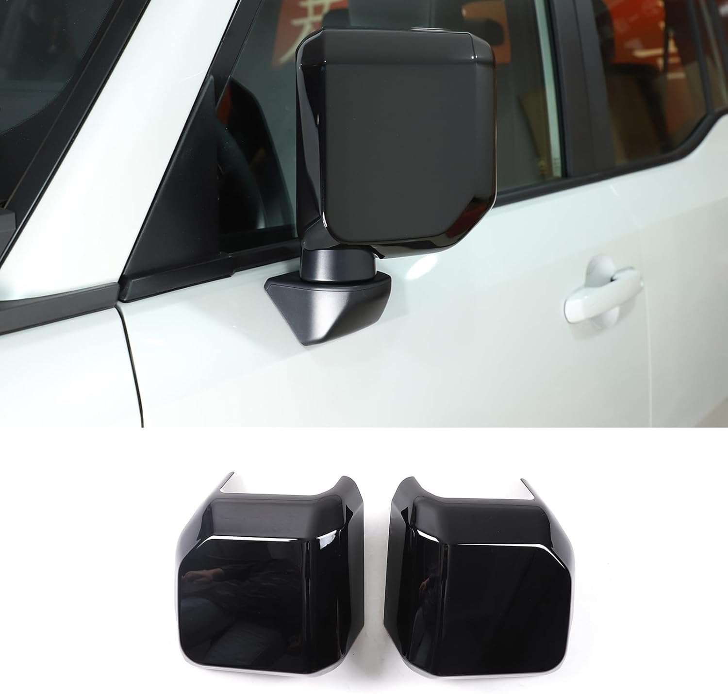 Yinaniutos Side Door Mirror Covers Compatible with Toyota Land Cruiser 250 Prado J250 LC250 2024 2025 Accessories | ABS Plastic Exteriro Rearview Mirror Caps Trim | 2PC Set (Glossy Black)