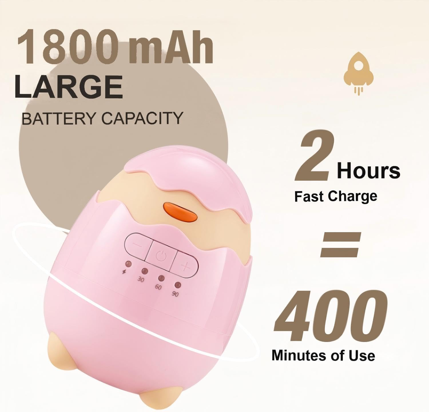 Portable Baby Rocker, Pram Rocker 2.0. USB Rechargeable, Portable Stroller Rocker Fits Any Pram, Stroller, Baby Swing, Pushchair, Bouncer and Buggy -Pink image number 4