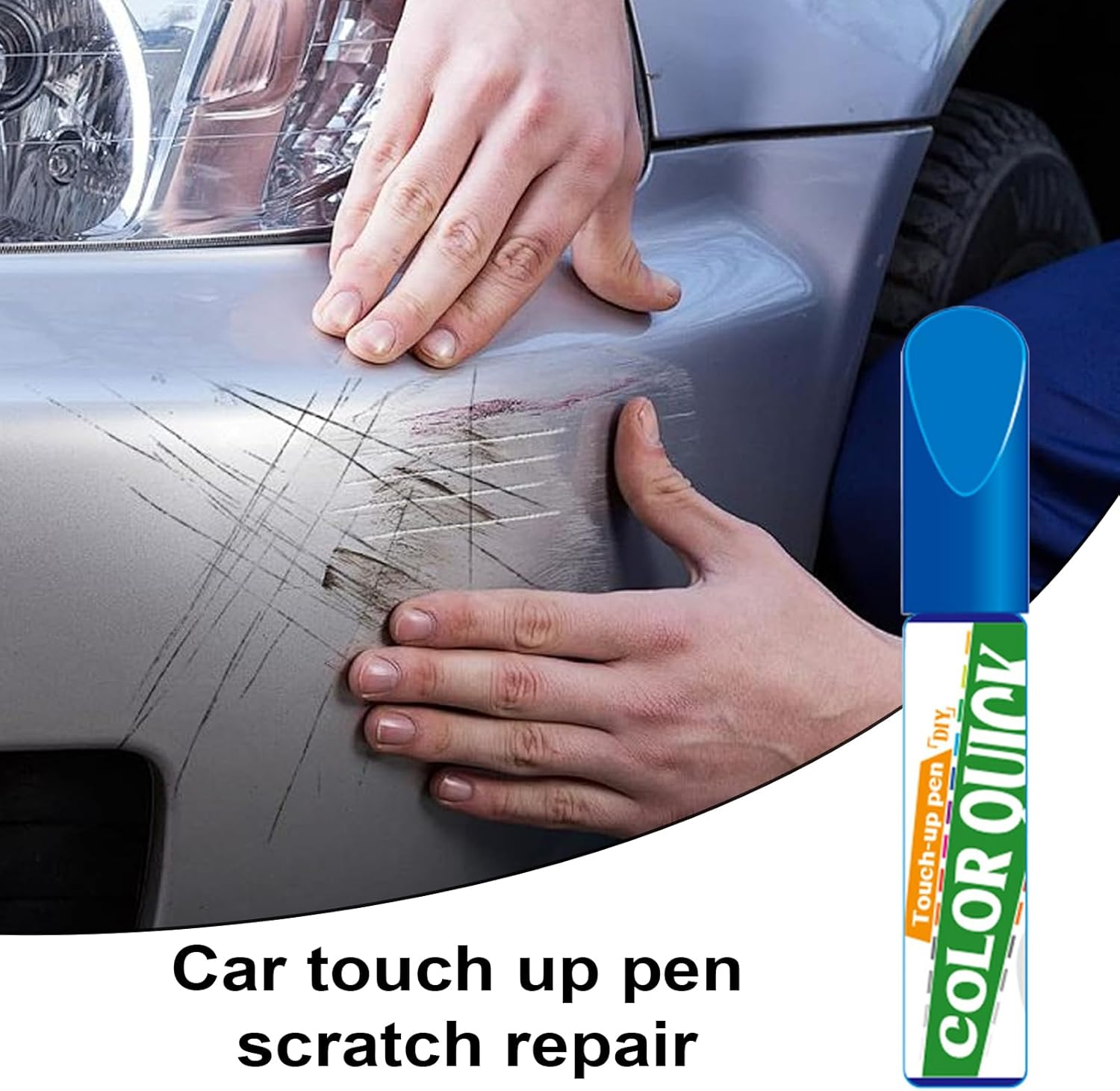 Car Scratch Repair Pen,Auto Paint Scratch Repair Pen | Quick Fix Quick Drying Care Automotive Blemish Remover for Exterior Rim Bumper All Car Colors - Black image number 5