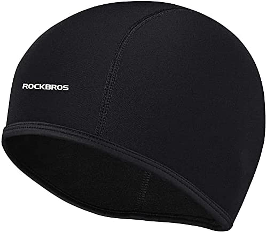 ROCKBROS Men'S Winter Cycling Skull Cap Helmet Liner Windproof Warm Fleece Thermal Hat