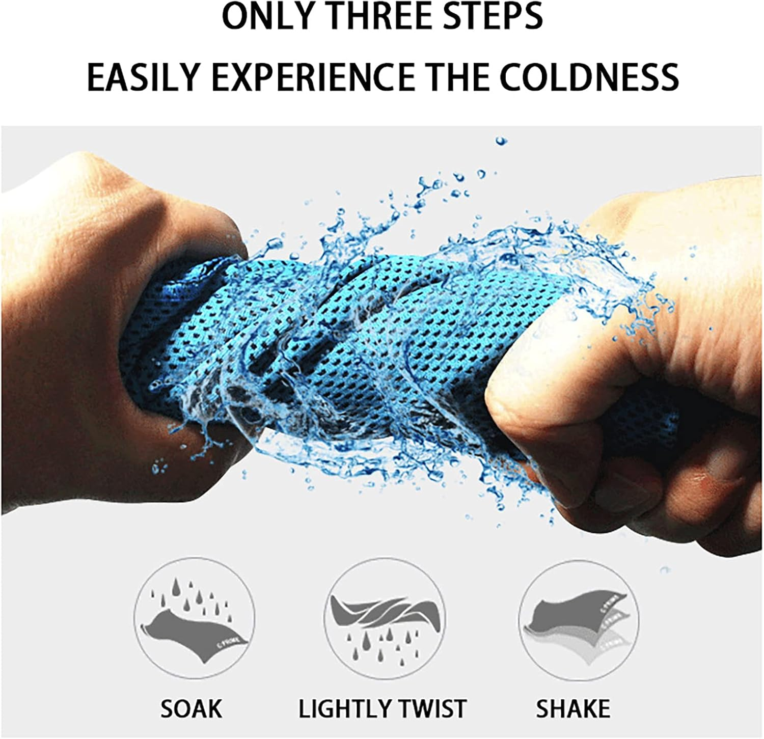 3 Pack Cooling Towel Instant Cooling for Running Workout Sweat Gym Sports Chill Soft Breathable with Container (Mix 1) image number 1