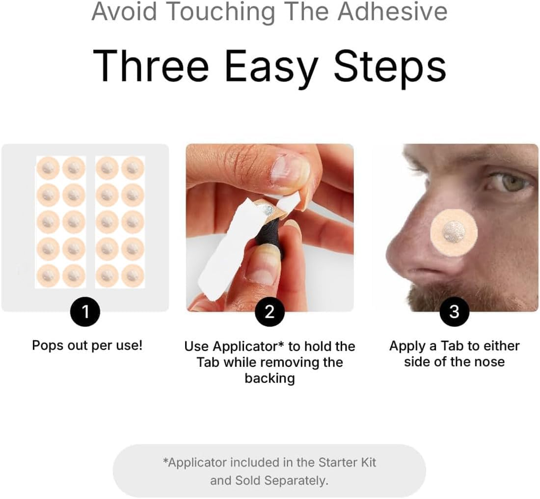 60-Day Count Skin Safe Anti-Snoring Devices, Sleep Nasal Strips Refill Pack,Nose Tape for Sleeping,Reduce Snoring, Extra Strength Snore Stopper,Improve Sleep Quality Snoring（Round Type）