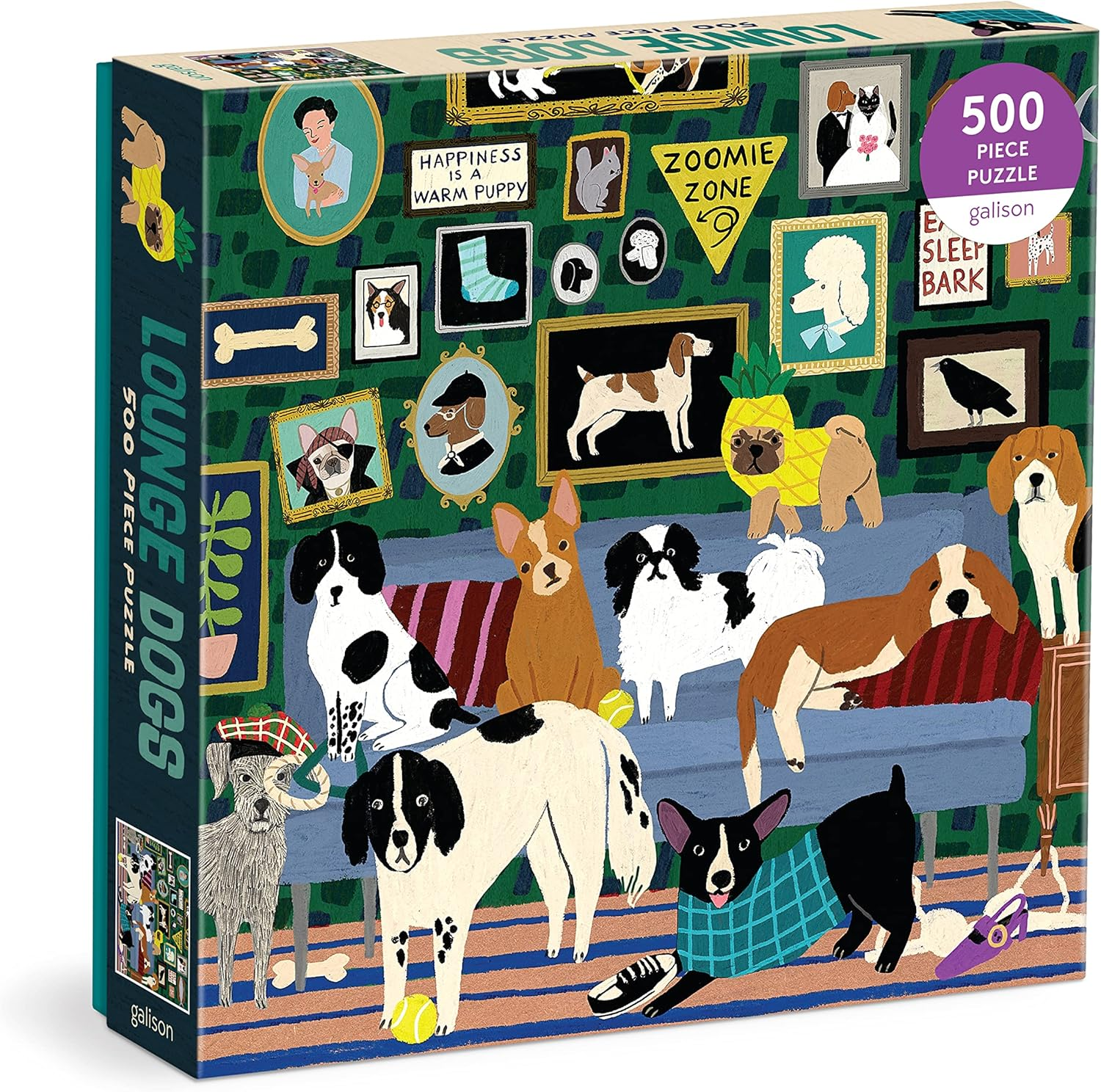 Galison Lounge Dogs 500-Pieces Jigsaw Puzzle image number 5
