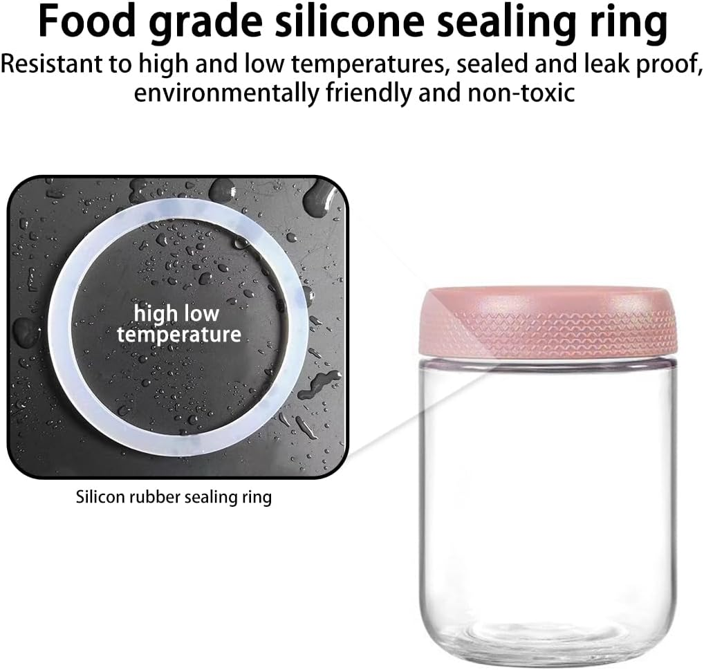 Zhuymndily 6 Pack Glass Food Storage Containers with Lids - Wide Mason Jars, Airtight Glass Meal Prep Containers for Baby Food Storage, Salad, Spice, Snacks, Dressing Sauce (Small) image number 2