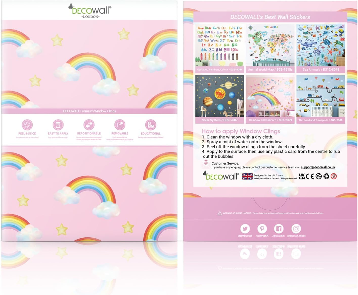 DECOWALL CDS2-9002 Hummingbirds Window Clings Stickers Peel and Stick Removable Glass Tint Film Decorations Reuseble Bird Strike Window Decals anti Collision image number 4