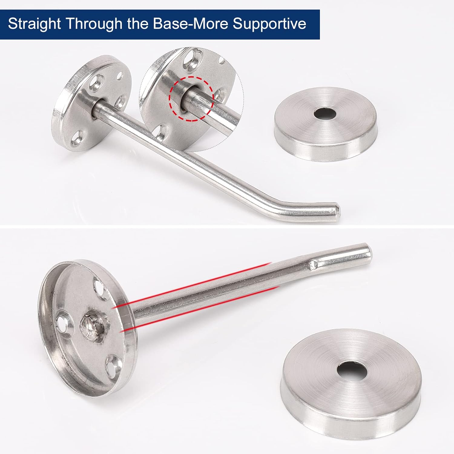 Nearmoon Coat Hooks, Wall Mount Hooks for Hanging Hat Hurse Robe, 304 Stainless Steel Heavy Duty Towel Hangers for Bathroom Livingroom Hotel Kitchen Garage, 6 Pack (4 Inch, Brushed Nickel)