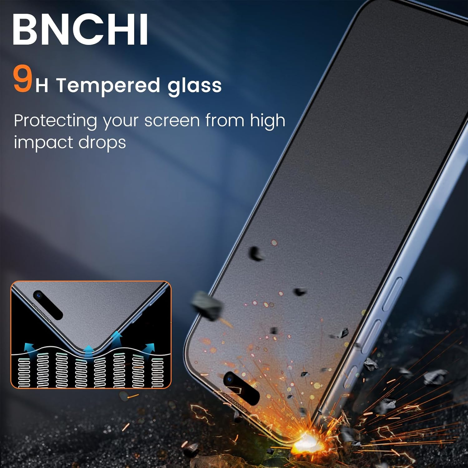 BNCHI 3 Pack Anti-Glare Matte Screen Protector for Iphone 17 6.3 Inches, 9H Tempered Glass Film, [Scratch Resistant] [Anti-Fingerprint] [ Smooth as Silk] image number 1