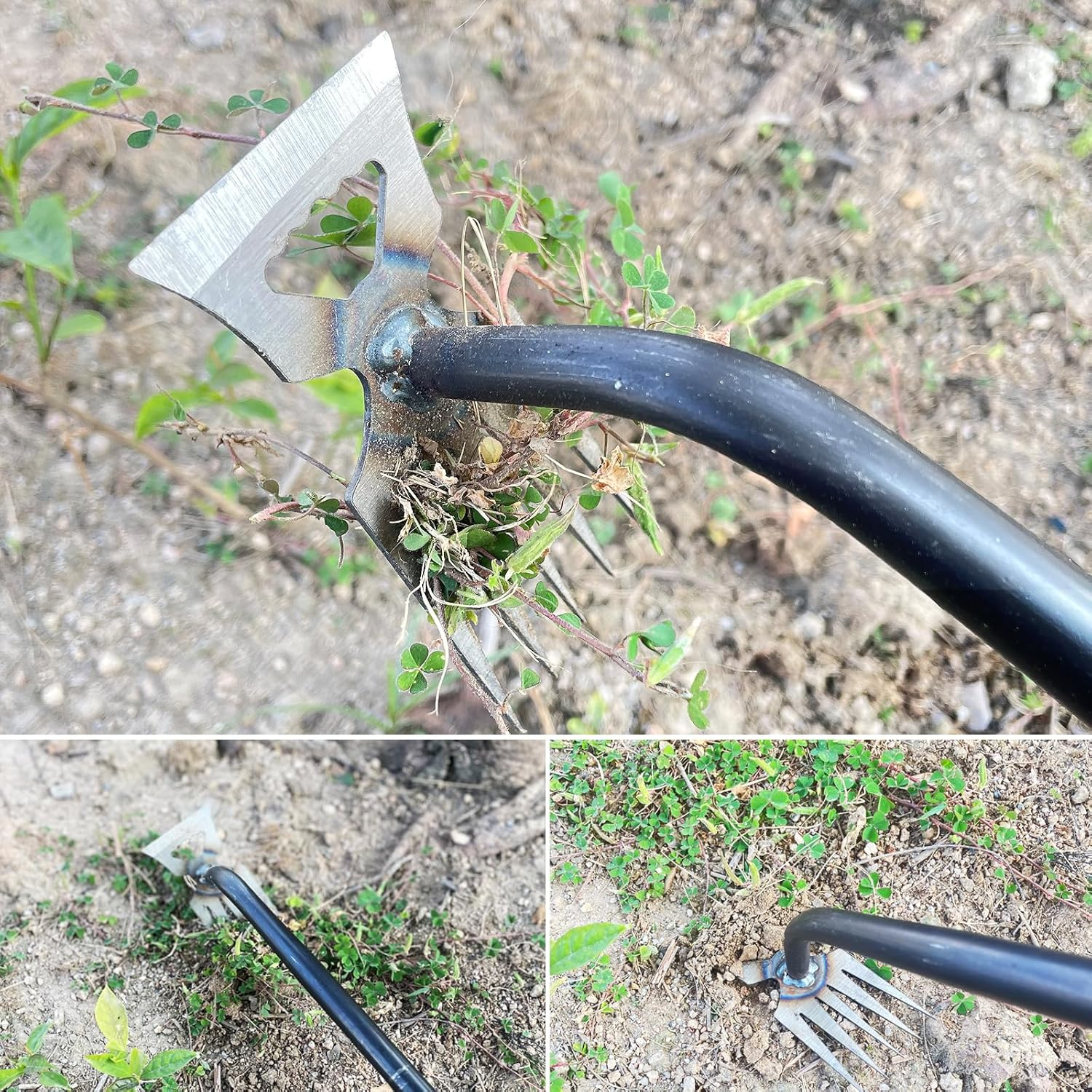 Weed Puller Tool, Upgrade Durable Garden Weeder Tool Set, Featuring a Dual-Purpose Manual Weed Removal Tool with Manganese Steel Teeth and Included Garden Gloves, Portable Tool for Gardens/Backyards.