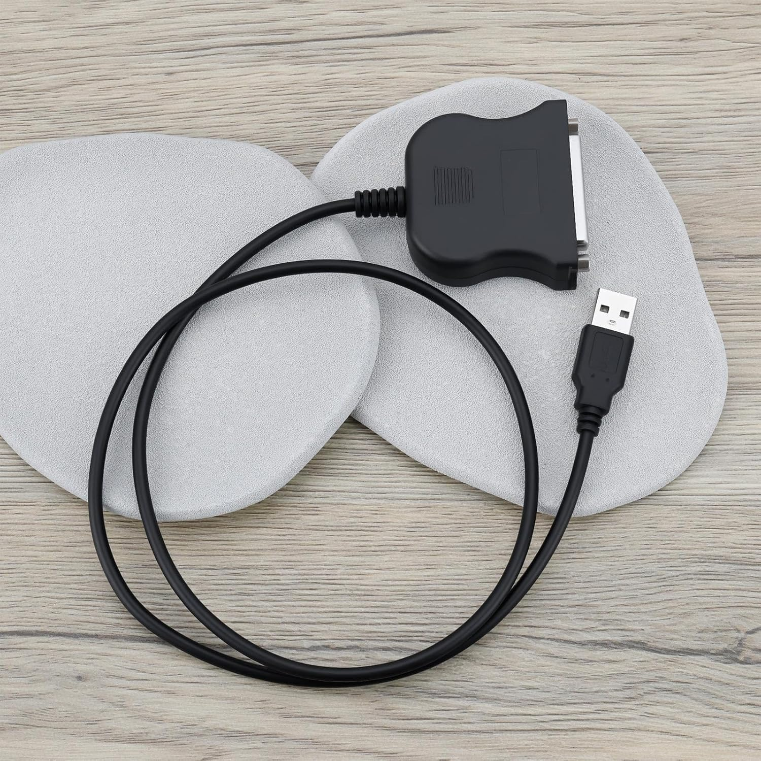 OTOTEC 2Pcs USB to 25PIN DB25 Parallel Printer Cable Adapter 80Cm for Printer Computer Black image number 1