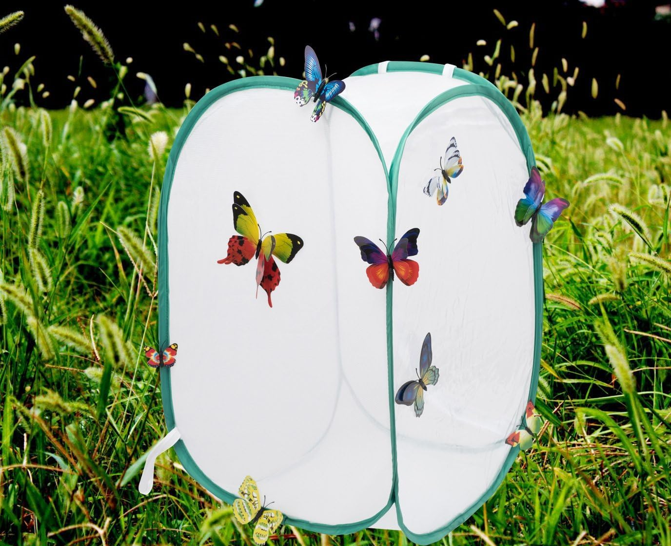 Insect and Butterfly Habitat Cage Terrarium - Pop-Up 60Cm Tall (White) image number 6