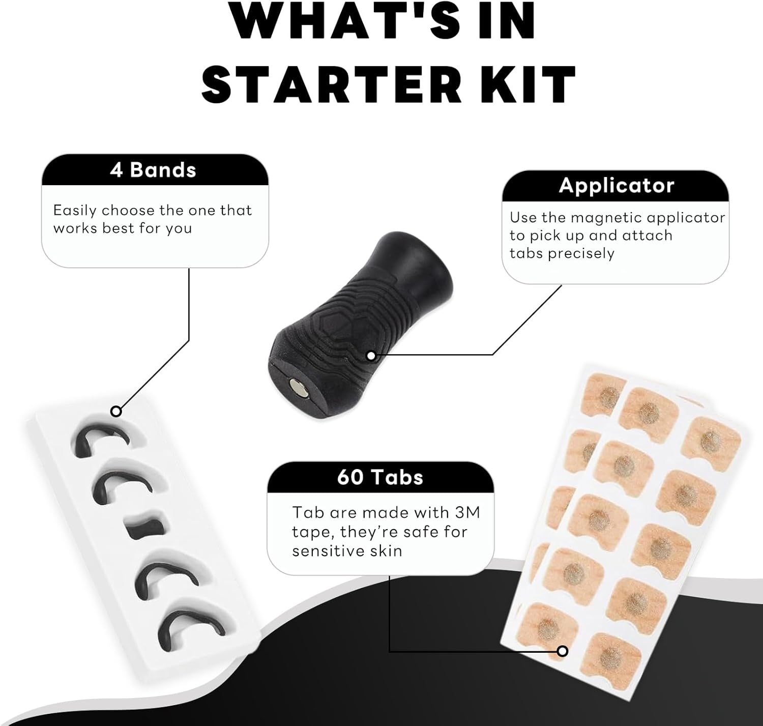 Nozibye Magnetic Nose Strip, Value Pack (30 Pairs, Black), for 30 Days - anti Snoring Magnetic Nasal Strips, Boost Oxygen & Improve Sleep image number 1