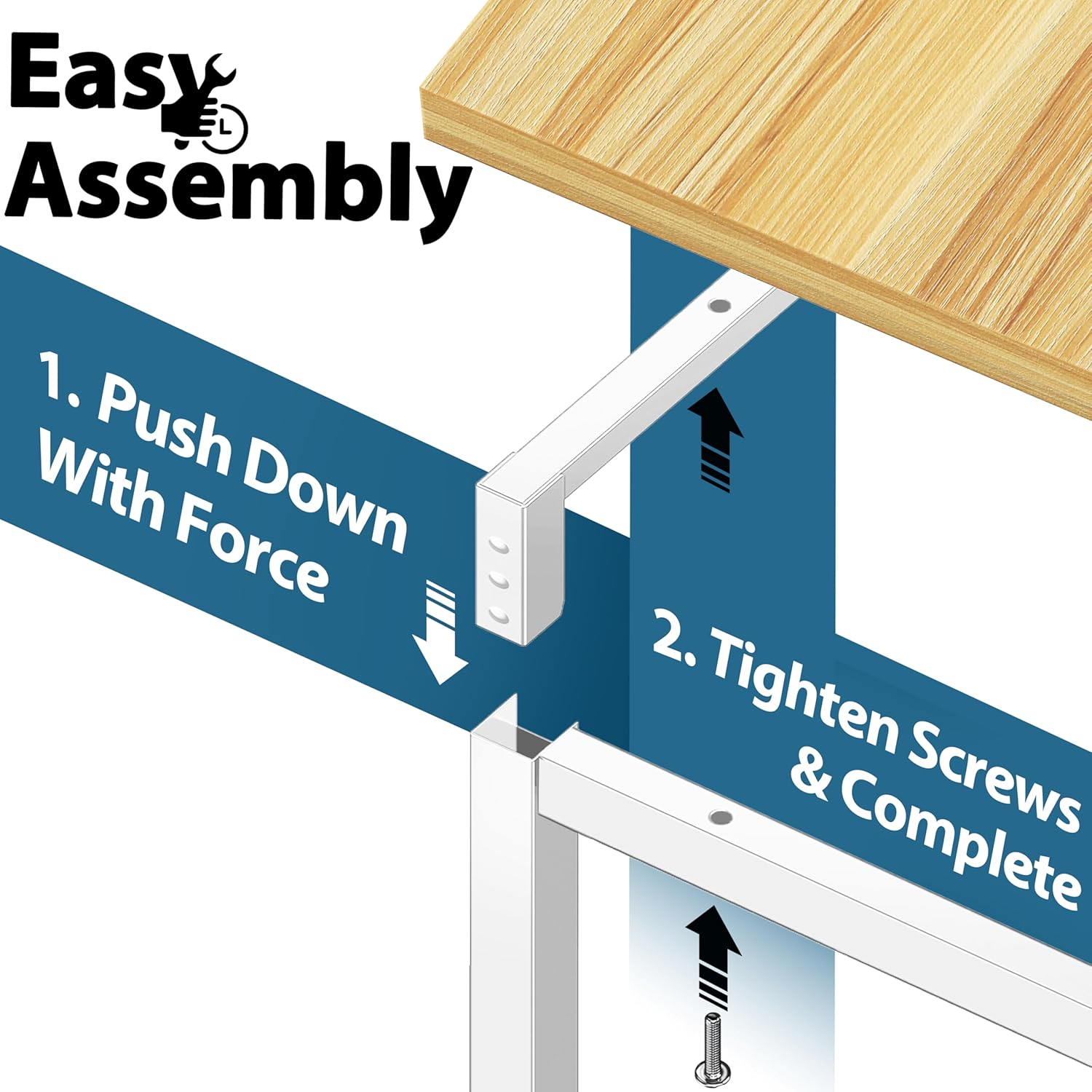 SHW Mission Home Office Computer Desk, 81 X 40 Cm, Oak