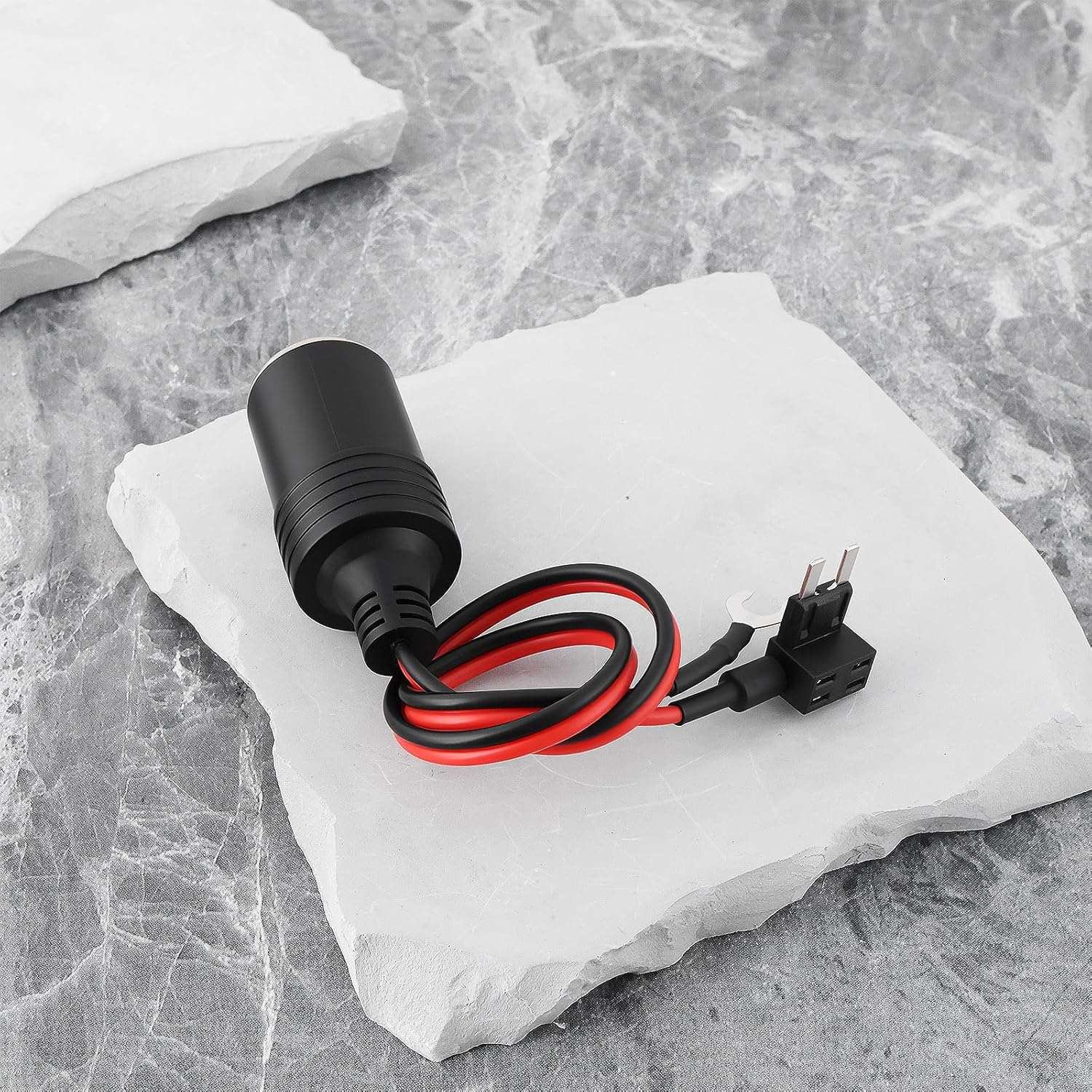 2Pcs 12V Car Cigarette Lighter to Small Fuse Battery Adapter Plug image number 3