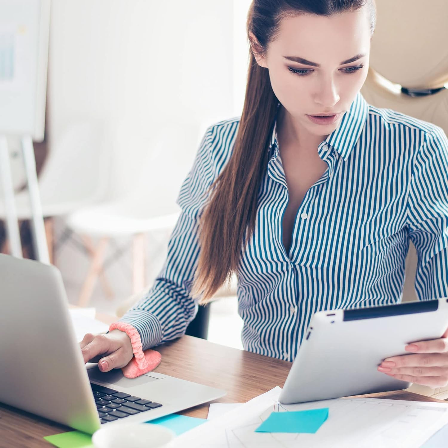 Mouse Wrist Rest Support, 4 Pcs Cute Wearable Keyboard/Mouse Wrist Rest Cushion Pillow for Computer, Laptop, Office Work, Typing, Gaming - Wrist Pain Relief image number 3