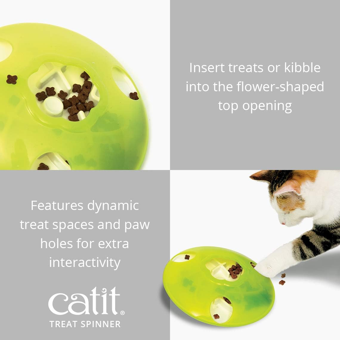 Catit Cat Play Treat Spinner, Interactive Cat Toys
