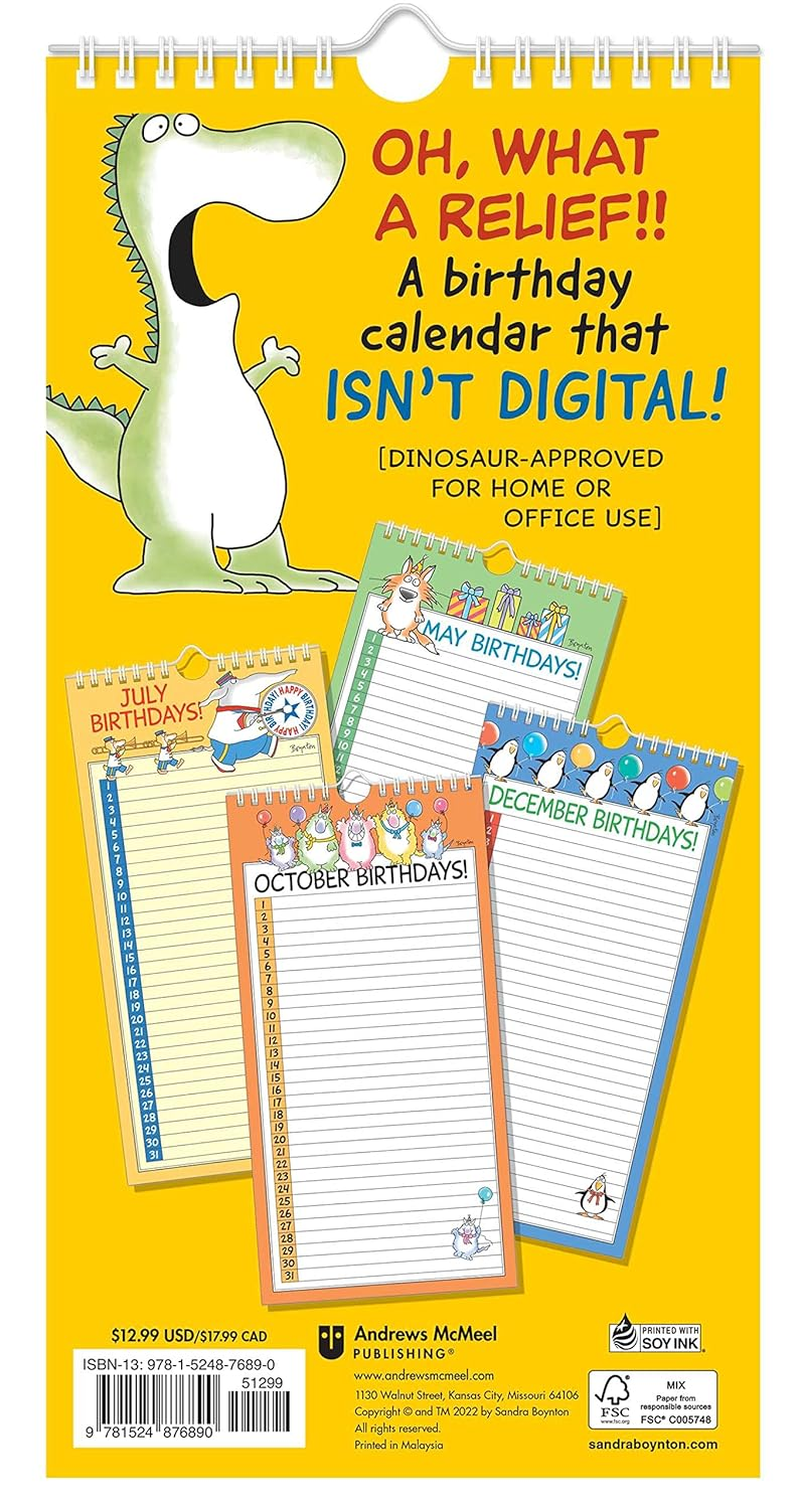 Sandra Boynton'S My Family & Friends Birthday Perpetual Calendar image number 3