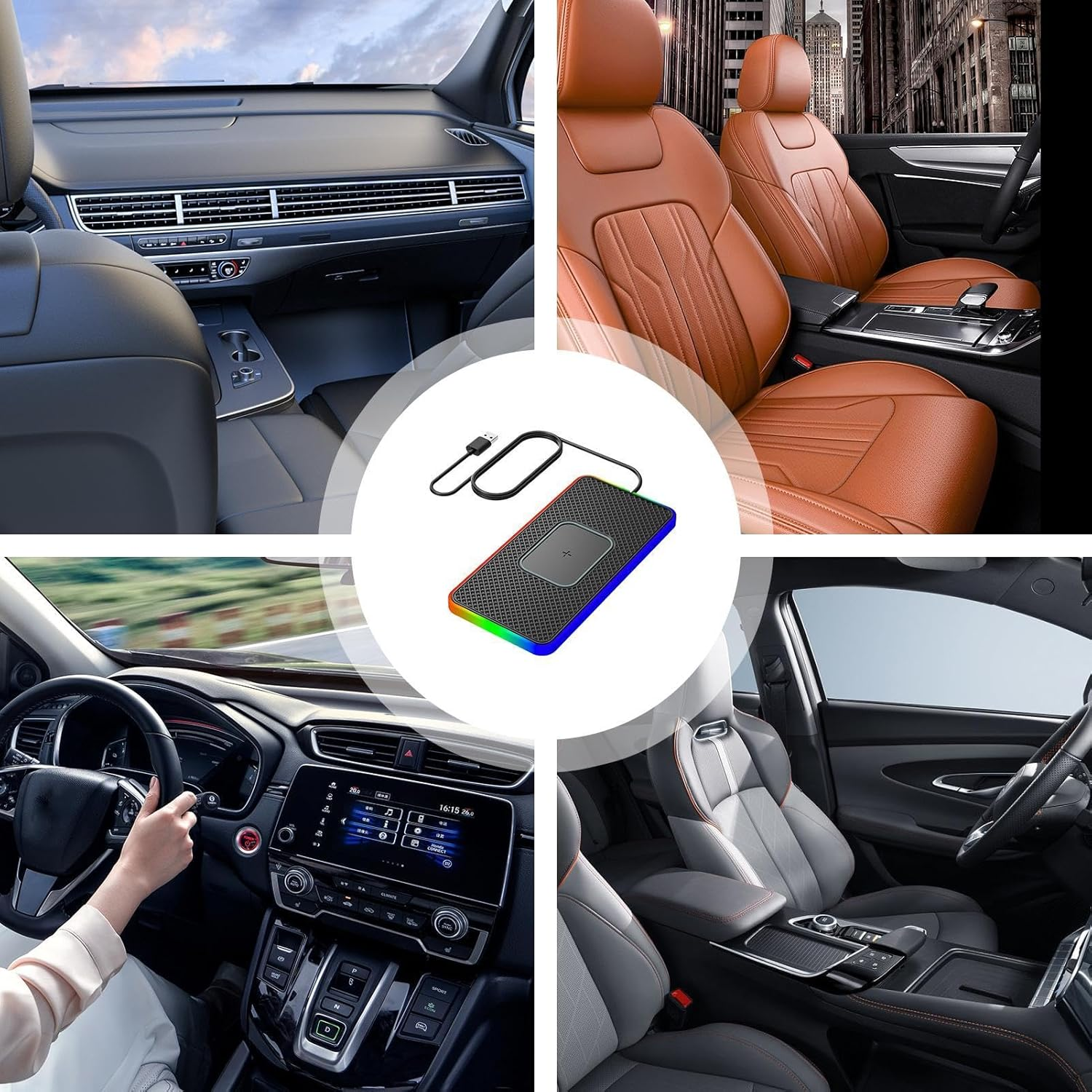 Charging Pad for Car - Non-Slip Car Charger Wireless,Car Charger, Supports Wireless Charging Smartphones Charger for Most Car image number 6