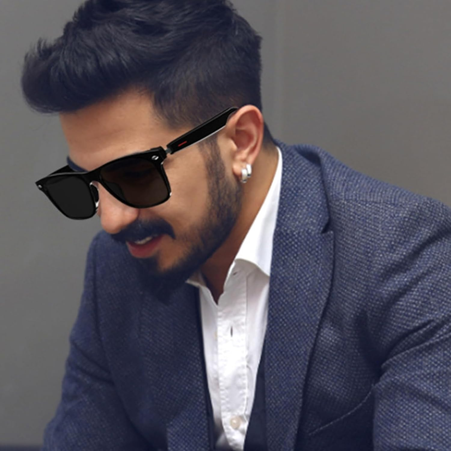 Smart Glasses with Speakers - Bluetooths Audio Glasses, Wireless Open-Ear Headphones | Handsfree Music & Call Glasses for Men & Women, UV Protection Lenses, Touch Control, Voice Assistant Compatible image number 1