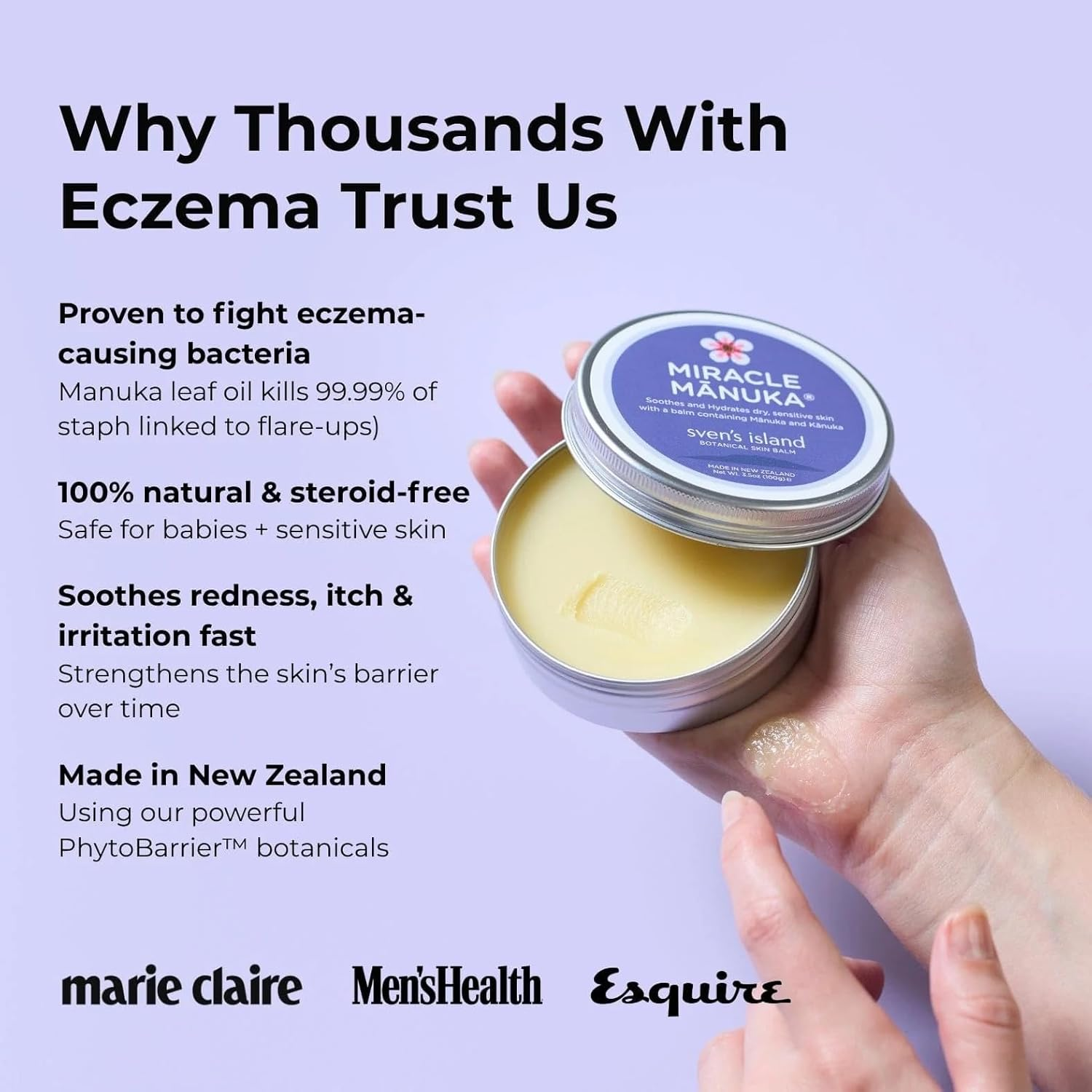 Miracle Manuka Natural Skin Balm (100G) | Botanical Blend with Manuka & Kanuka Oils | Nourishes & Soothes Dry, Sensitive Skin | Made in New Zealand