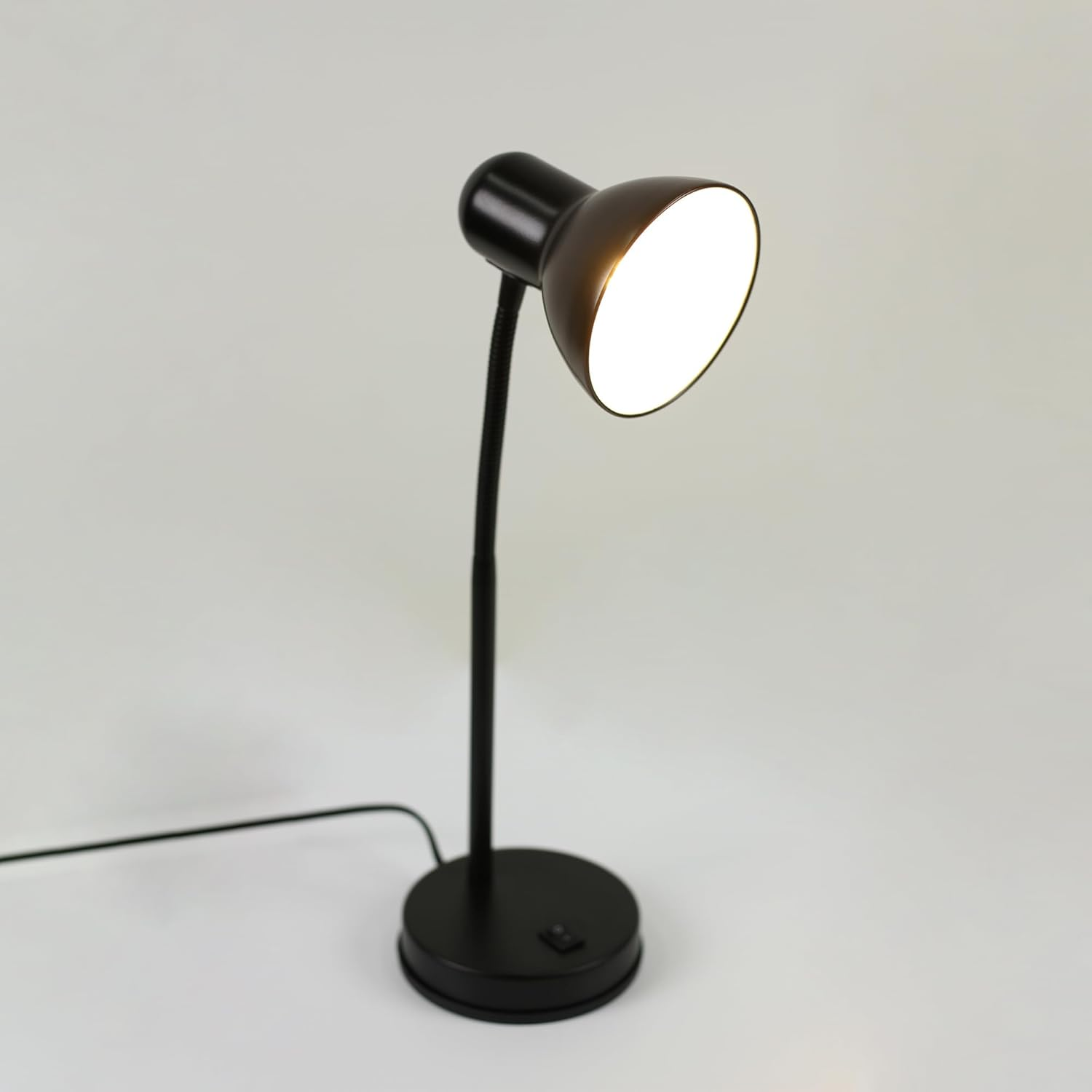 Lexi Lighting Lewis Table Lamp, Black Painted Finish, Metal Lamp with Flexible Arm and Adjustable Shade Angles, E27 Lamp Holder, Reading Desk Lamp with Rocker Switch on Base image number 5