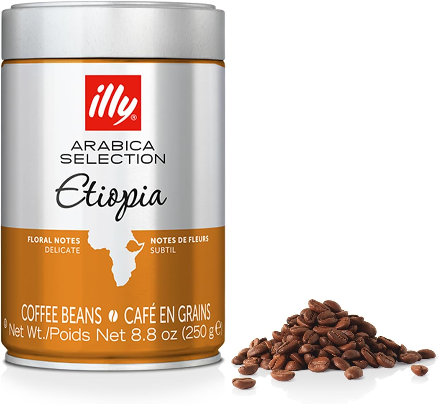 Illy Arabica Selection Etiopia Roasted Whole Coffee Beans 250 G